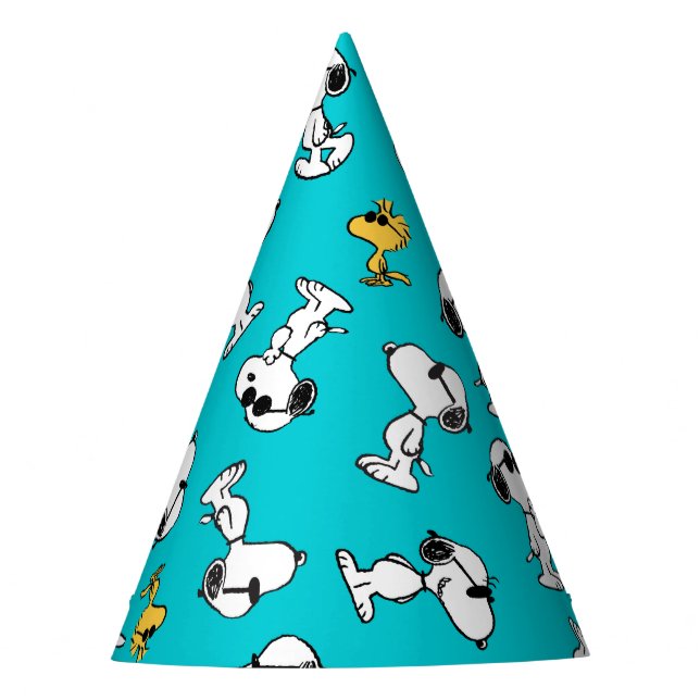 Peanuts | Snoopy & Woodstock Sunglasses Pattern Party Hat (Front)