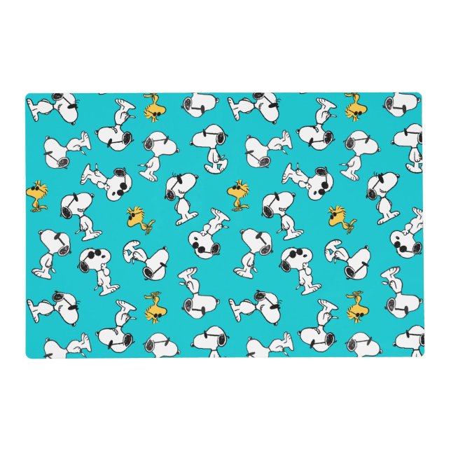 Peanuts | Snoopy & Woodstock Sunglasses Pattern Placemat (Front)