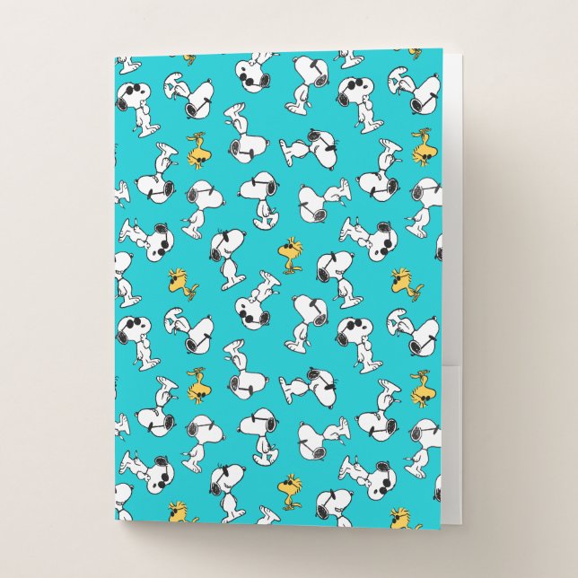Peanuts | Snoopy & Woodstock Sunglasses Pattern Pocket Folder (Front)
