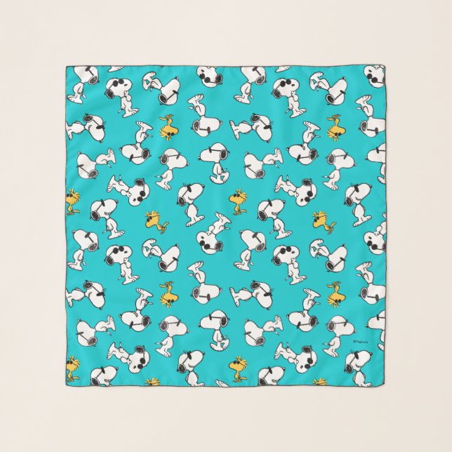 Peanuts | Snoopy & Woodstock Sunglasses Pattern Scarf (Front)