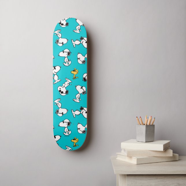 Peanuts | Snoopy & Woodstock Sunglasses Pattern Skateboard (Wall Art)