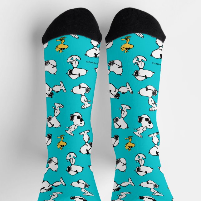 Peanuts | Snoopy & Woodstock Sunglasses Pattern Socks (Top)