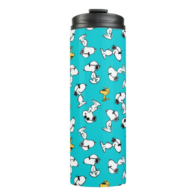 Peanuts | Snoopy & Woodstock Sunglasses Pattern Thermal Tumbler (Front)
