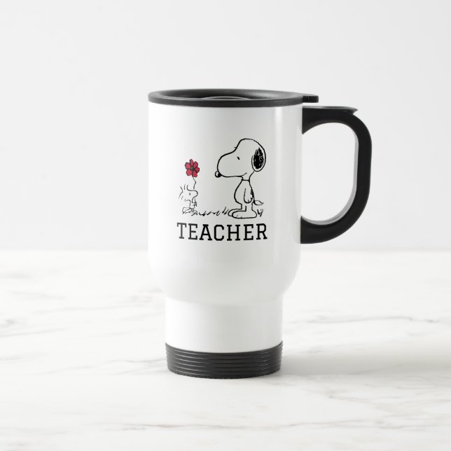 PEANUTS | Snoopy & Woodstock Teacher Travel Mug (Right)