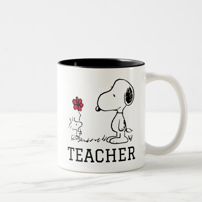 PEANUTS | Snoopy & Woodstock Teacher Two-Tone Coffee Mug (Right)