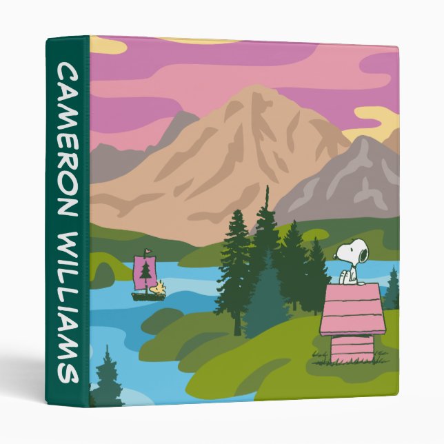 Peanuts | Snoopy & Woodstock The Great Outdoors 3 Ring Binder (Front/Spine)