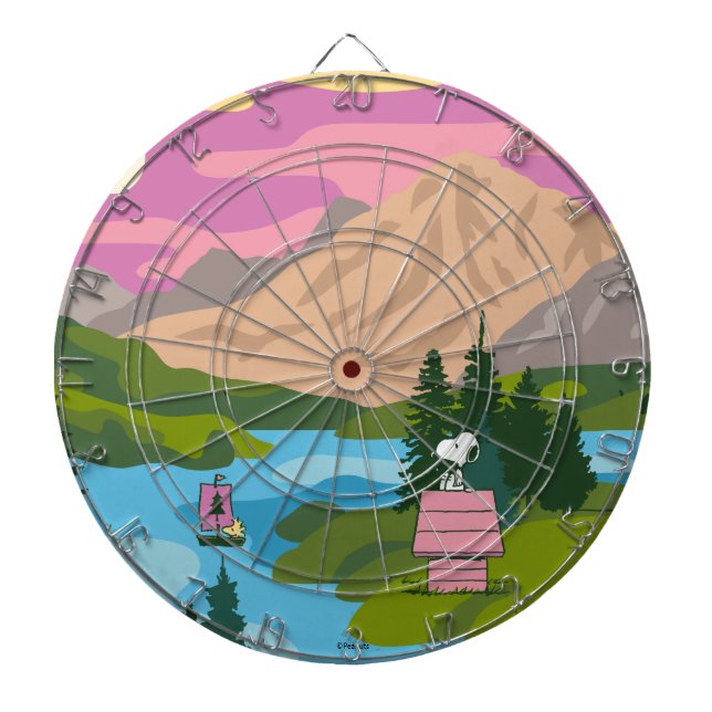 Peanuts | Snoopy & Woodstock The Great Outdoors Dart Board (Front)