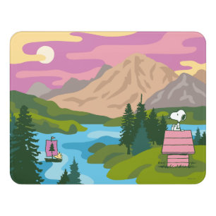 Peanuts Snoopy & Woodstock The Great Outdoors Door Sign