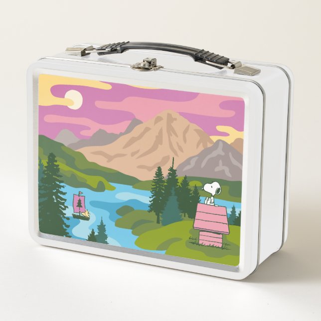 Peanuts | Snoopy & Woodstock The Great Outdoors Metal Lunch Box (Front)