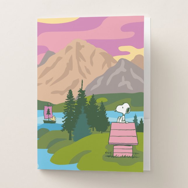 Peanuts | Snoopy & Woodstock The Great Outdoors Pocket Folder (Front)