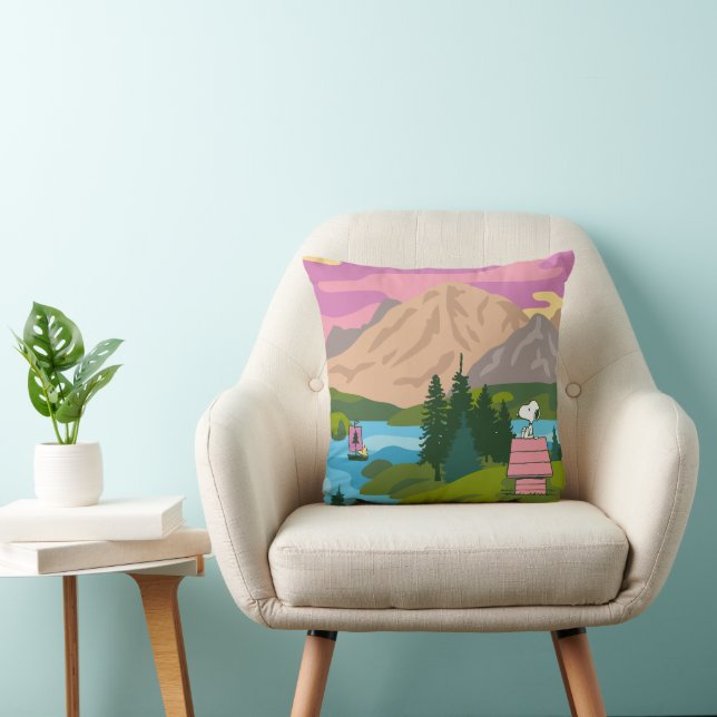 Peanuts | Snoopy & Woodstock The Great Outdoors Throw Pillow (Chair)