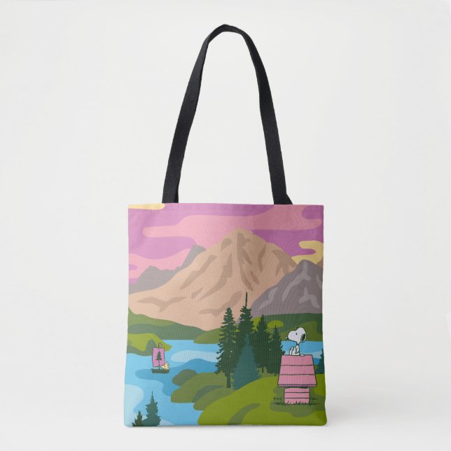Peanuts | Snoopy & Woodstock The Great Outdoors Tote Bag (Front)