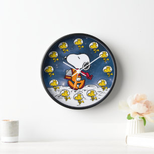Peanuts Snoopy & Woodstock Together Clock