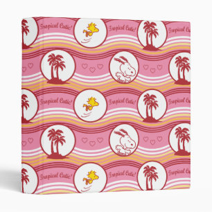 Peanuts   Snoopy & Woodstock Tropical Cutie 3 Ring Binder