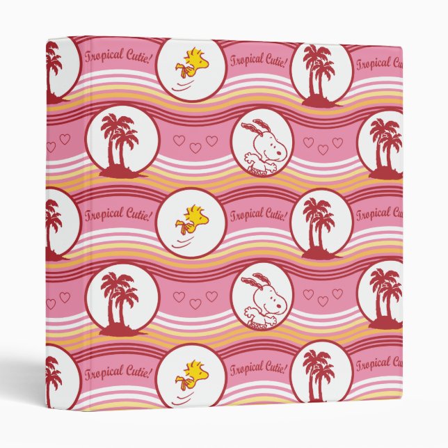Peanuts | Snoopy & Woodstock Tropical Cutie 3 Ring Binder (Front/Spine)