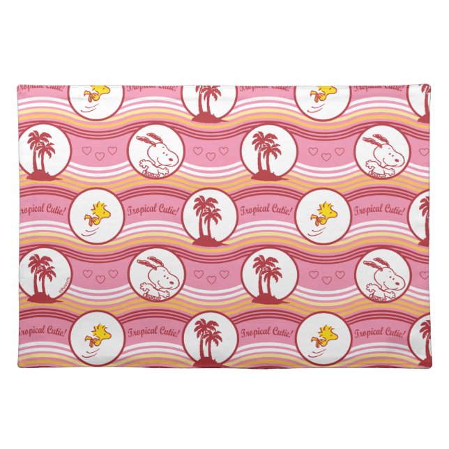 Peanuts | Snoopy & Woodstock Tropical Cutie Cloth Placemat (Front)