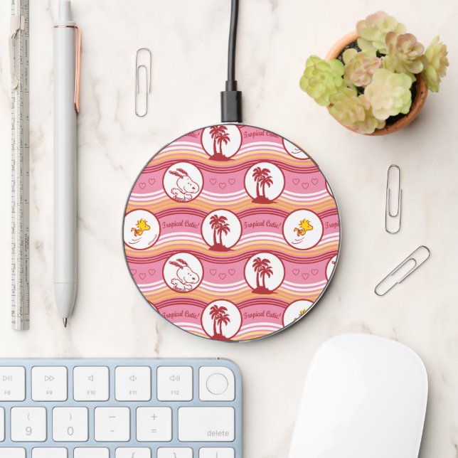 Peanuts | Snoopy & Woodstock Tropical Cutie Wireless Charger (Desk)