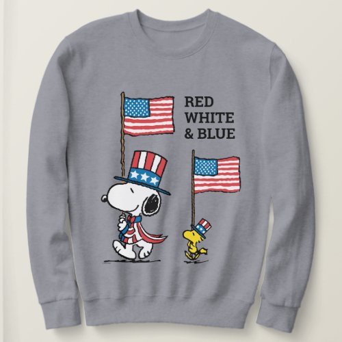 Peanuts  Snoopy  Woodstock Uncle Sams Sweatshirt