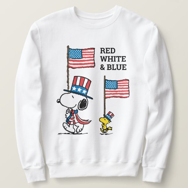 Peanuts | Snoopy & Woodstock Uncle Sams Sweatshirt (Design Front)