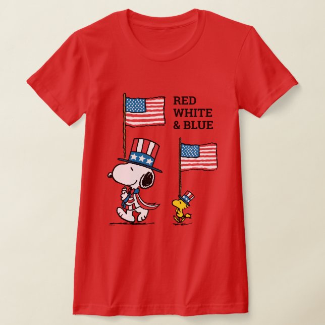 Peanuts | Snoopy & Woodstock Uncle Sams T-Shirt (Laydown)