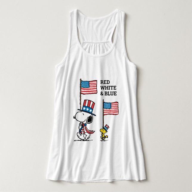 Peanuts | Snoopy & Woodstock Uncle Sams Tank Top (Design Front)