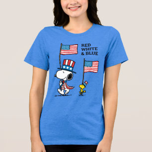 Peanuts Snoopy & Woodstock Uncle Sams Tri-Blend Shirt