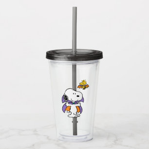 Peanuts Snoopy Woodstock Vampire Halloween Acrylic Tumbler