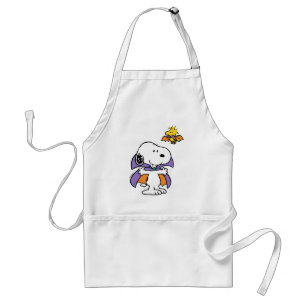 Peanuts Snoopy Woodstock Vampire Halloween Adult Apron
