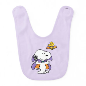 Peanuts Snoopy Woodstock Vampire Halloween Baby Bib