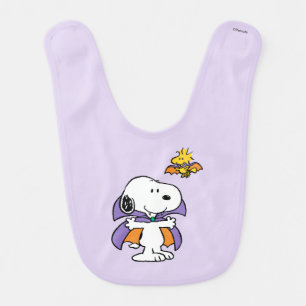 Peanuts Snoopy Woodstock Vampire Halloween Baby Bib