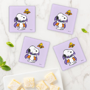 Peanuts Snoopy Woodstock Vampire Halloween Coaster Set