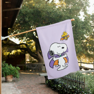 Peanuts Snoopy Woodstock Vampire Halloween House Flag