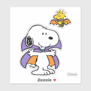 Peanuts Snoopy Woodstock Vampire Halloween Sticker
