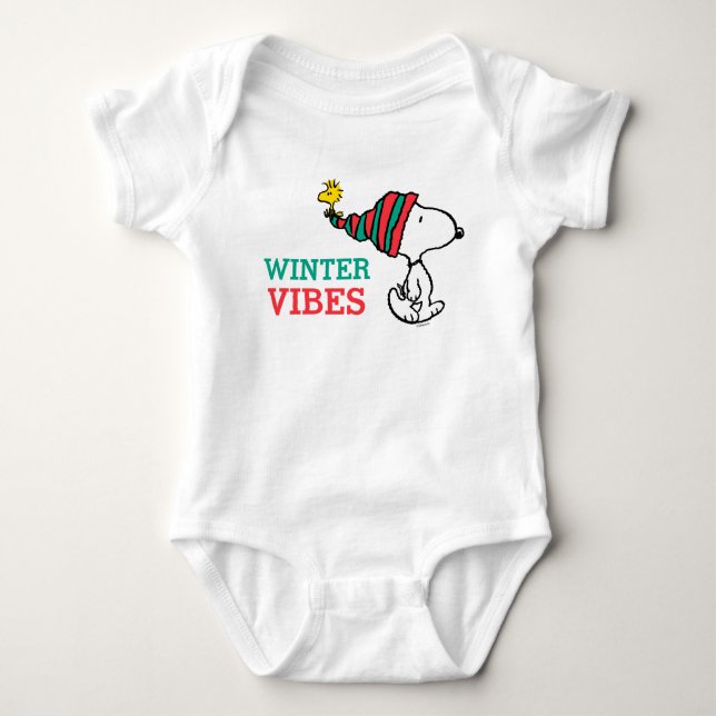 Peanuts | Snoopy & Woodstock Warm Wishes Baby Bodysuit (Front)