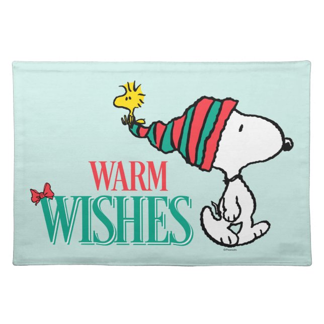 Peanuts | Snoopy & Woodstock Warm Wishes Cloth Placemat (Front)