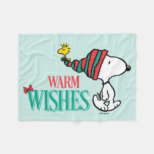 Peanuts   Snoopy & Woodstock Warm Wishes Fleece Blanket