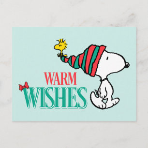 Peanuts   Snoopy & Woodstock Warm Wishes Holiday Postcard