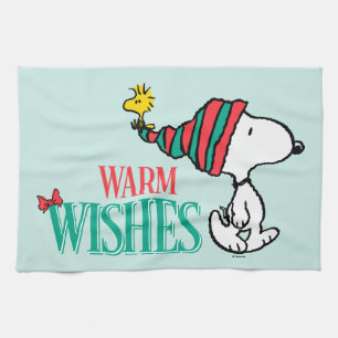 Peanuts Snoopy & Woodstock Warm Wishes Kitchen Towel