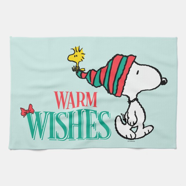 Peanuts | Snoopy & Woodstock Warm Wishes Kitchen Towel (Horizontal)