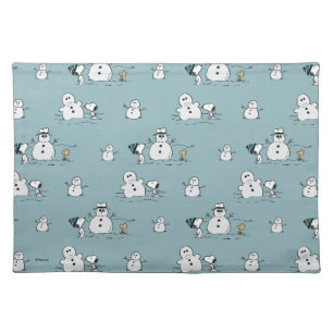 Peanuts   Snoopy & Woodstock Winter Break Pattern Cloth Placemat