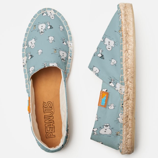 Peanuts | Snoopy & Woodstock Winter Break Pattern Espadrilles (Side)