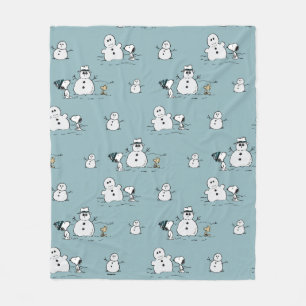 Peanuts   Snoopy & Woodstock Winter Break Pattern Fleece Blanket