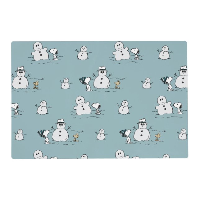 Peanuts | Snoopy & Woodstock Winter Break Pattern Placemat (Front)
