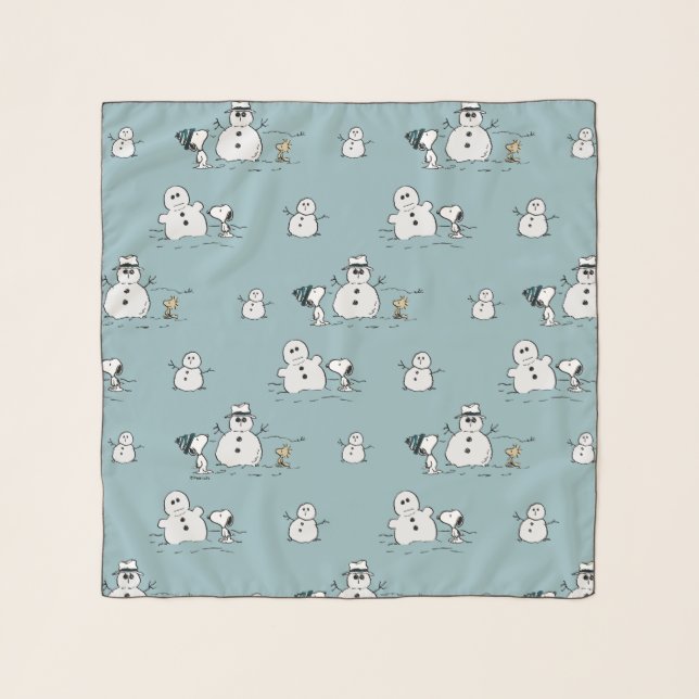 Peanuts | Snoopy & Woodstock Winter Break Pattern Scarf (Front)