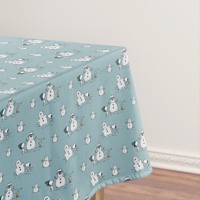 Peanuts | Snoopy & Woodstock Winter Break Pattern Tablecloth (In Situ)
