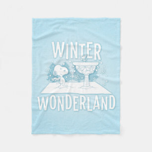 Peanuts Snoopy & Woodstock Winter Wonderland Fleece Blanket
