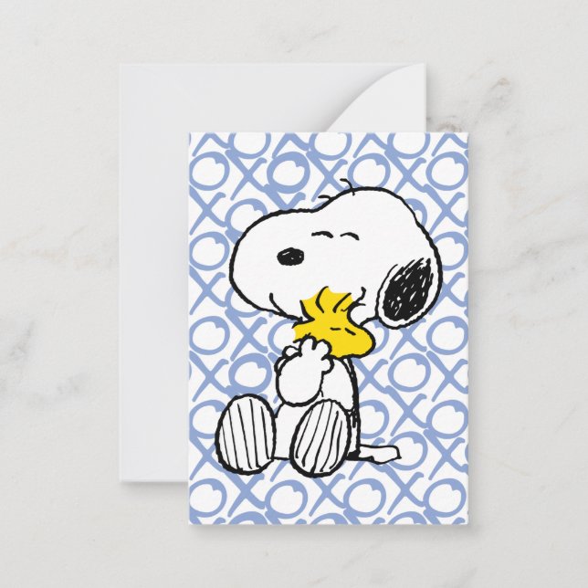 Peanuts | Snoopy & Woodstock XOXO Hugs Note Card (Front)