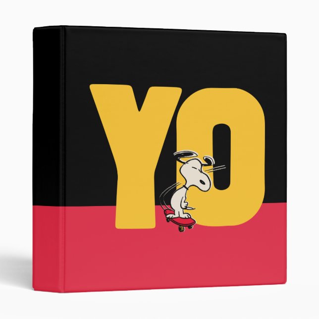 Peanuts | Snoopy YO Skateboard 3 Ring Binder (Front/Spine)