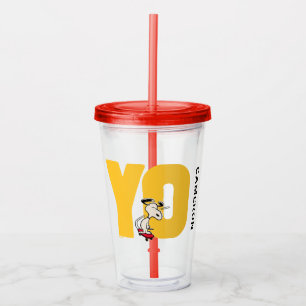 Peanuts   Snoopy YO Skateboard Acrylic Tumbler