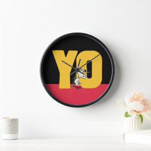 Peanuts Snoopy YO Skateboard Clock